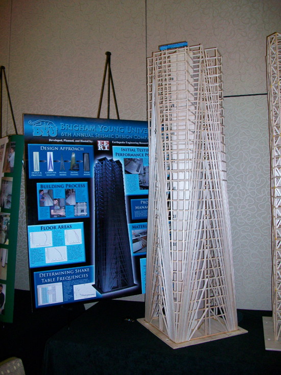 BYU Balsa Tower EERI Seismic Design Competition